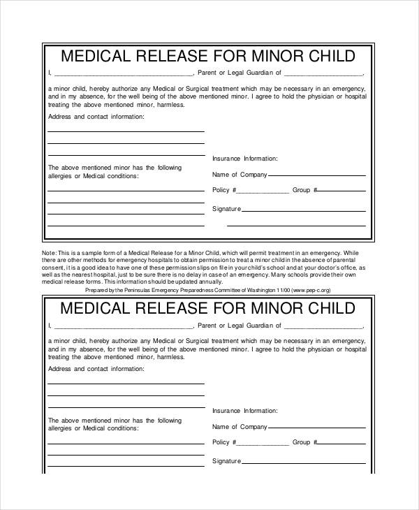 medical release form pdf