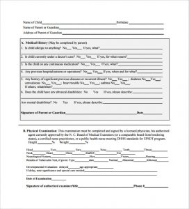 medical report template children medical report template