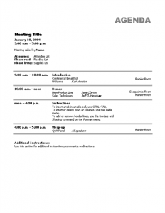 meeting agenda template word meeting agenda template