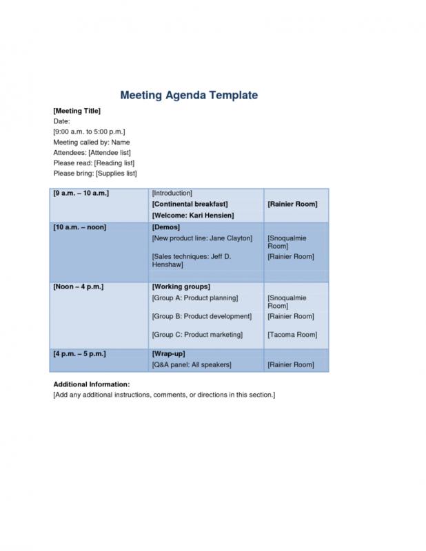 meeting agenda templates