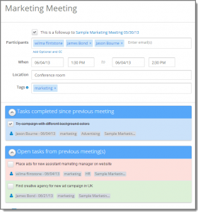 meeting minutes format follow up meeting