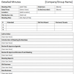 meeting notes template meeting minutes template in a descriptive format