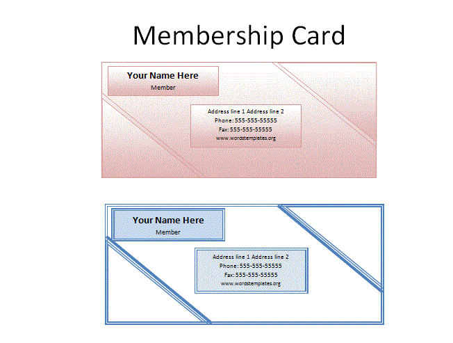 membership card template