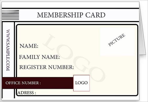Membership Card Template Template Business