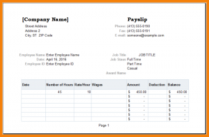 memorandum of agreement template sample payslip template