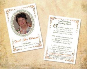 memorial card template celtic design funeral card template