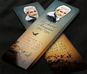 memorial cards for funeral template free memorial service bookmark card