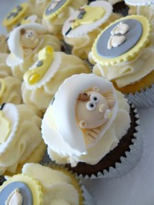 menu for baby shower yellow baby