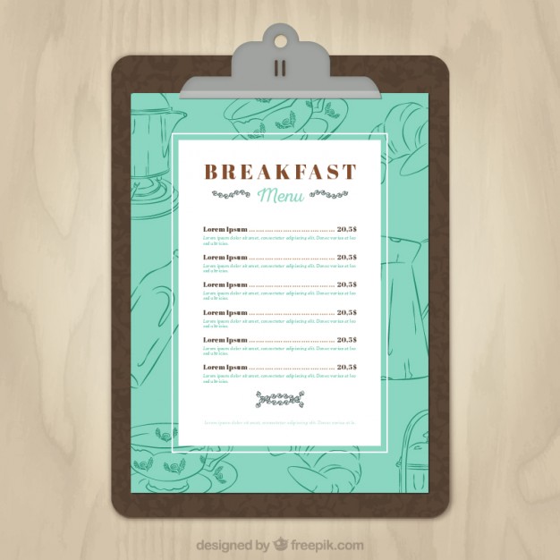 menu template free download