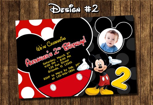 mickey mouse birthday invites