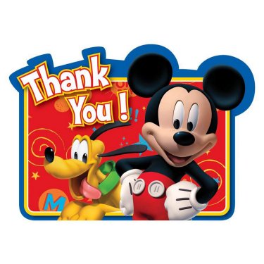 mickey mouse thank you cards