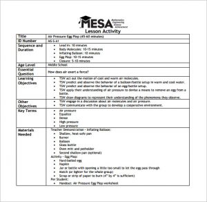 middle school lesson plan template mesa middle school lesson plan free pdf download