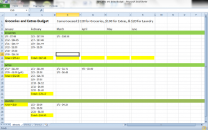 mileage log excel christa groceries and extras