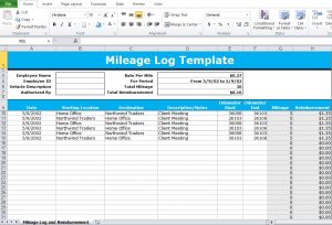 mileage log form mileage log excel template