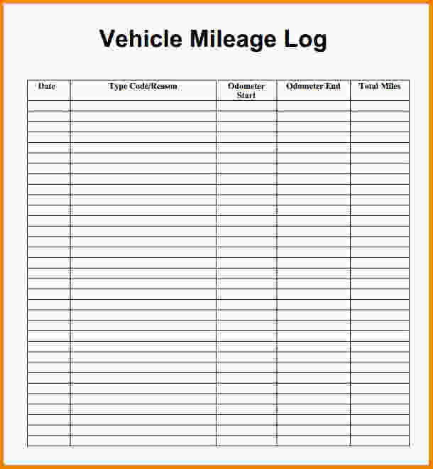 mileage log form