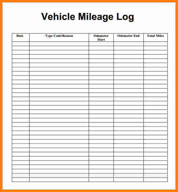 Mileage Reimbursement Form Template Business