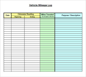 mileage reimbursement template