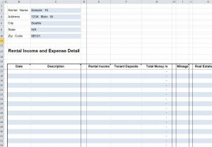 mileage tracker excel e rent rentals detail spreadsheet