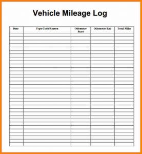 mileage tracker form mileage tracker form mielage log image