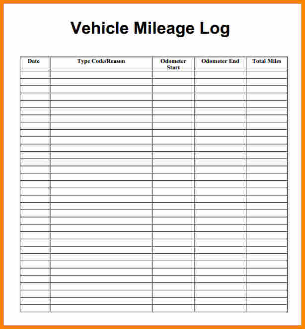 Free Mileage Tracker Printable Printable Templates