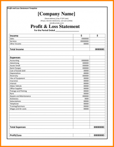 mileage tracker form profit loss statement forms profit and loss statement template