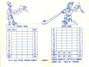 mini golf scorecard alpine inside