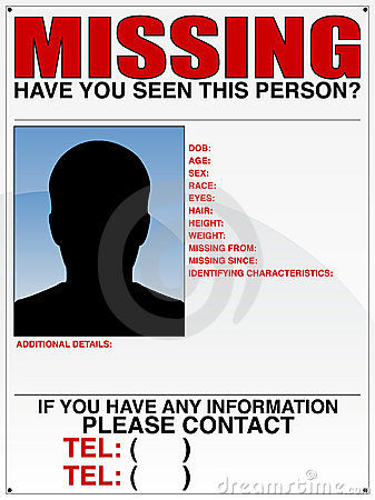 missing poster template