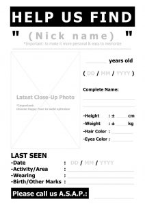 missing poster template missing person poster template