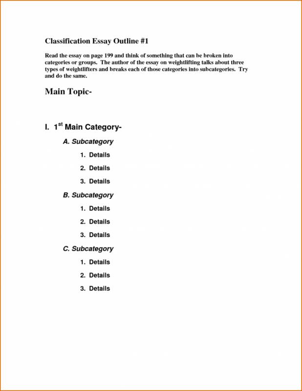 Mla Format Outline Template | Template Business