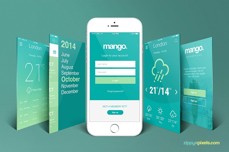 mobile app mockup