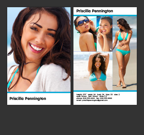 model comp card template