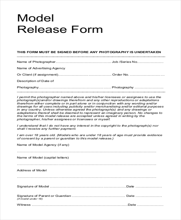 model release form