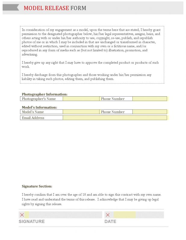 model release form template