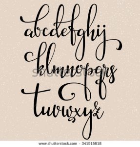 modern cursive font stock vector handwritten brush style modern calligraphy cursive font with flourishes calligraphy alphabet cute