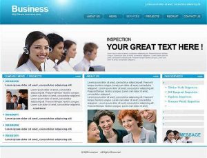 modern website templates blue business web template