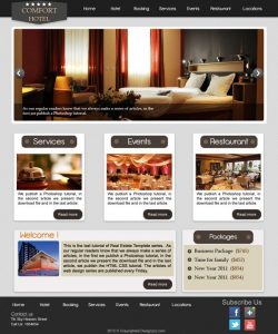 modern website templates design an elegant hotel website