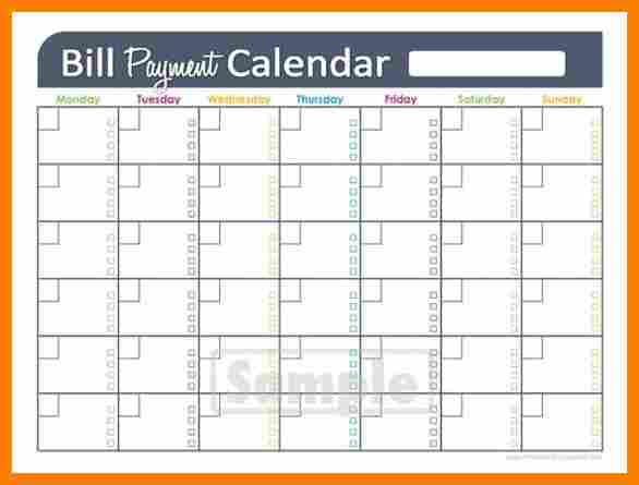 monthly bill template