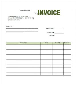 monthly bill template free invoice template word