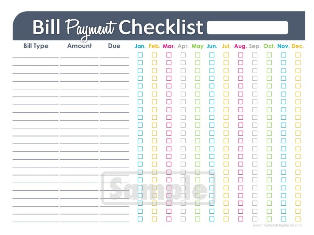 monthly bill template