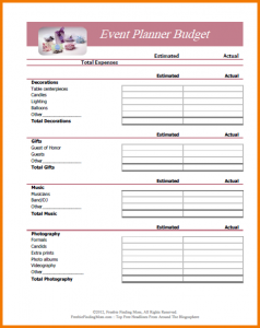 monthly expense report budget planner worksheet event planner budget