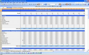 monthly expense spreadsheet business income and expense spreadsheet free templates