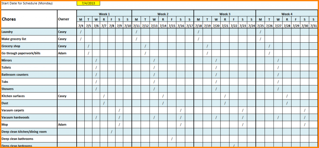 monthly schedule template excel template business