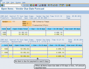 monthly time sheet accounts payables report