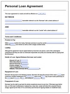 mortgage promissory note personal loan agreement