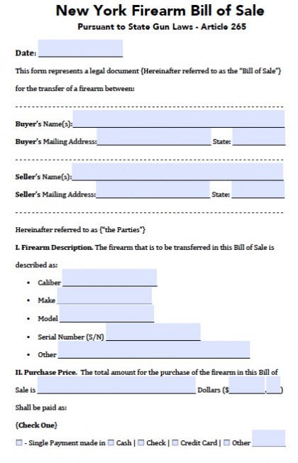 motorcycle bill of sale form