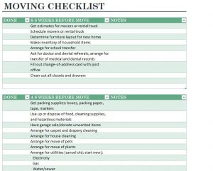 moving checklist template home moving checklist