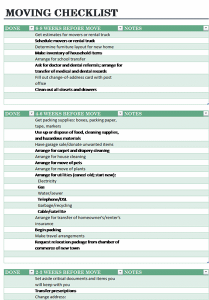 moving checklist template lt