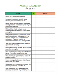 moving checklist template moving checklist template