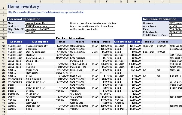 moving company movers inventory sheet