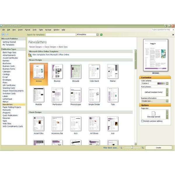 ms publisher templates